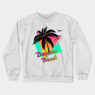 Daytona Beach Cool 80s Sunset Crewneck Sweatshirt